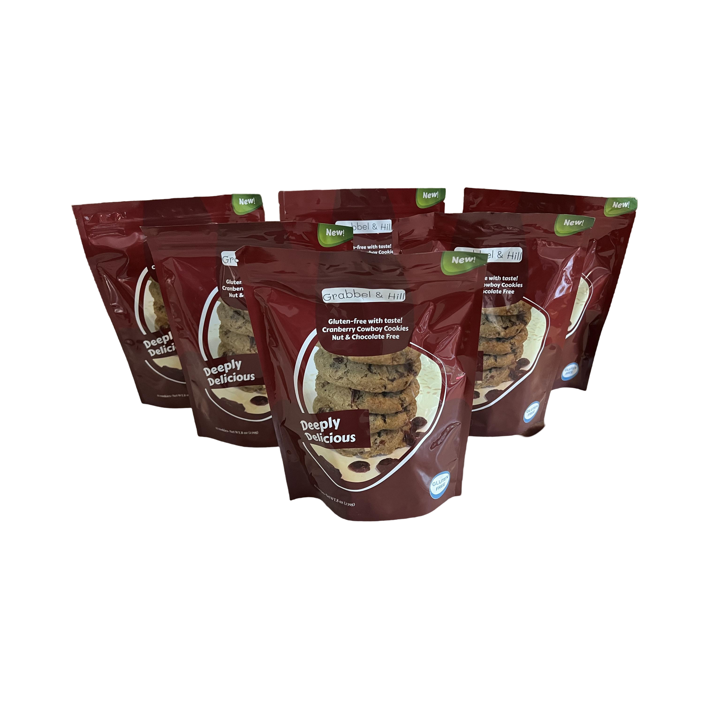 (6-pack) Grabbel & Hill Gluten-Free Cranberry Cowboy Cookies. 8oz nut & chocolate free